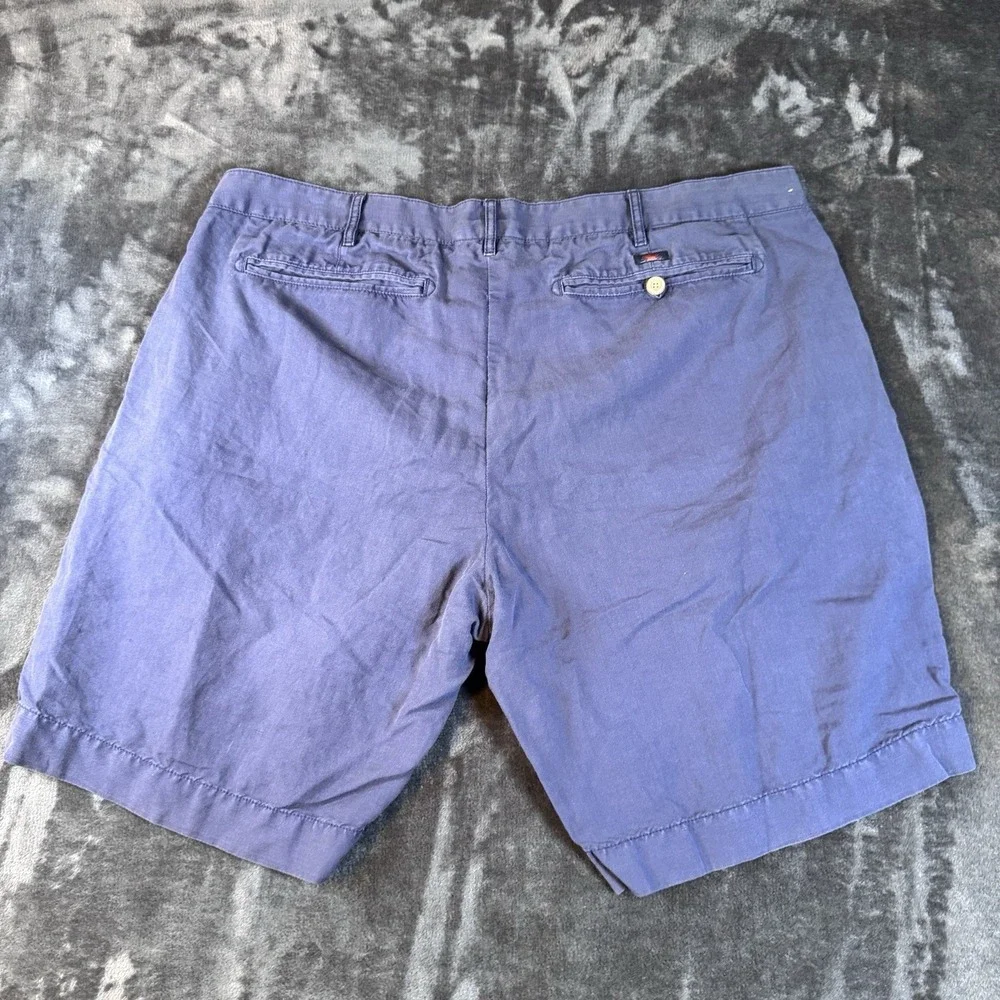 Faherty Linen Cotton Blend Blue Shorts Men's Size 38 Waist 9